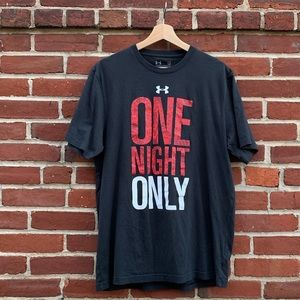 Mens Large Black Under Armour Graphic Tee Shirt